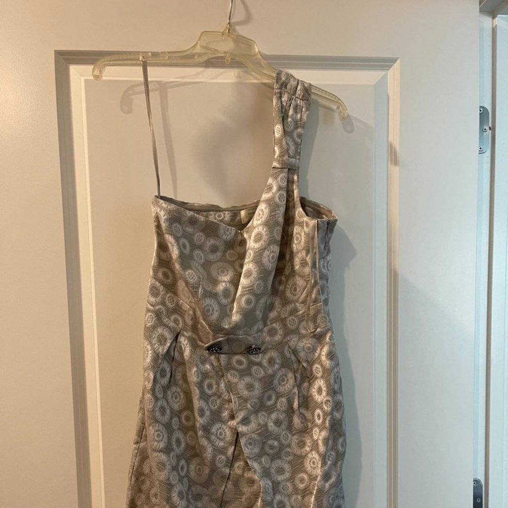 Anthropologie Silver Dress sz. 8 With Pockets